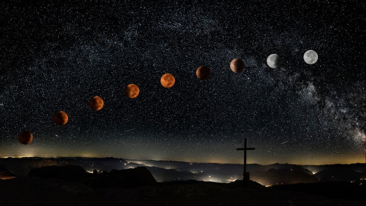 Fases de un eclipse total de luna