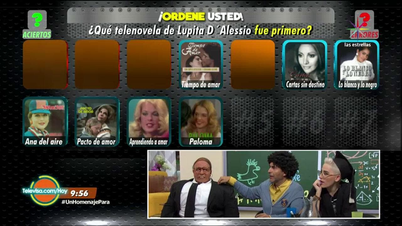 Ordene Usted las telenovelas y éxitos de Lupita D´Alessio