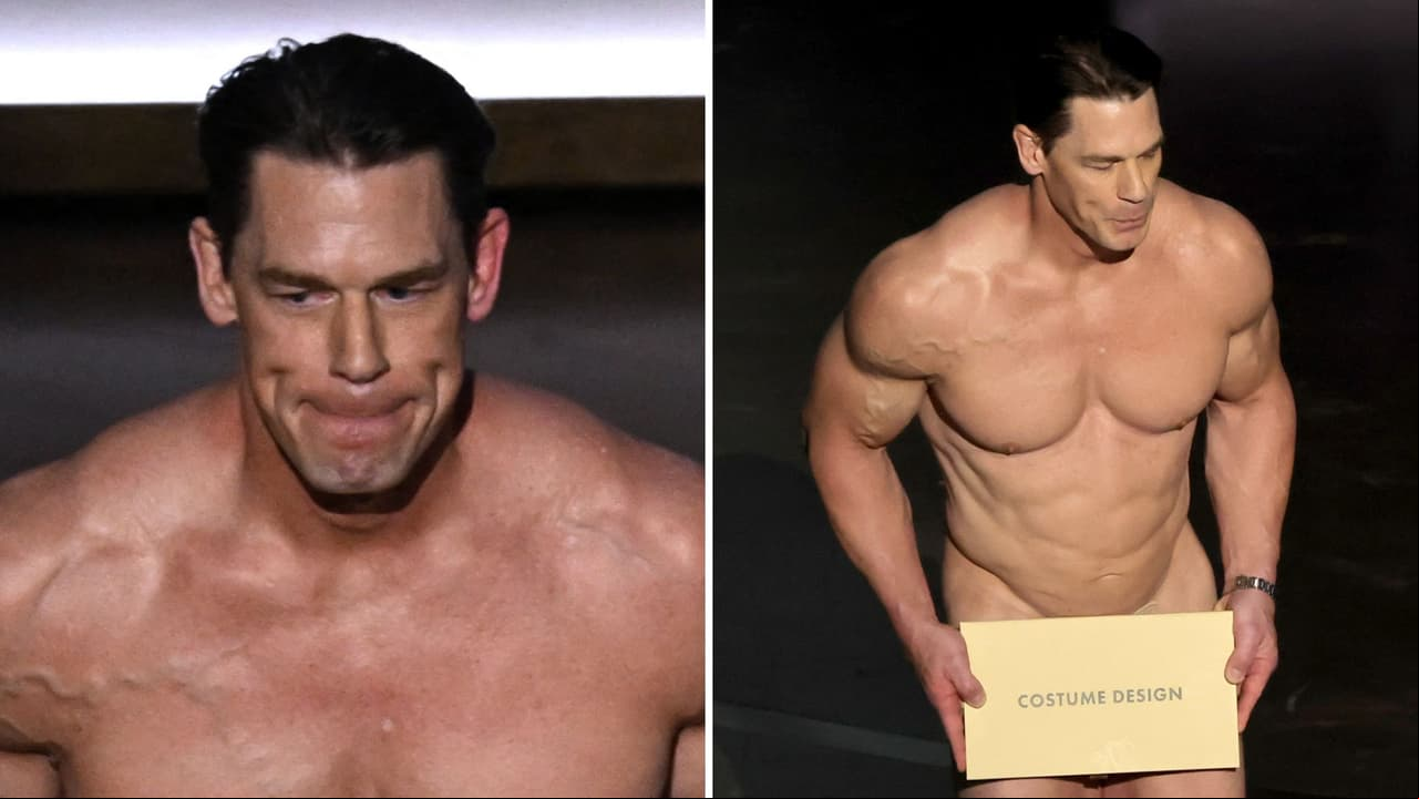 ¿Qué tan desnudo estuvo realmente John Cena durante los Oscar? Estas fotos lo revelan