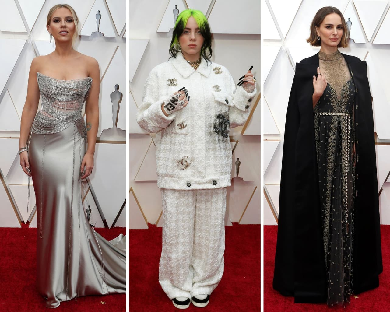 Alta costura, glitter, largas uñas acrílicas y mucho glamour; esto y más luce durante la entrega número 92 de los Premios de la Academia.