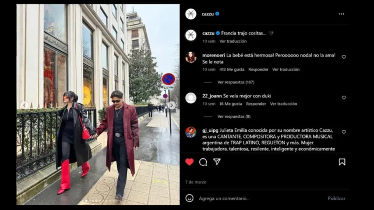 Esta es la última foto de Christian Nodal y Cazzu juntos