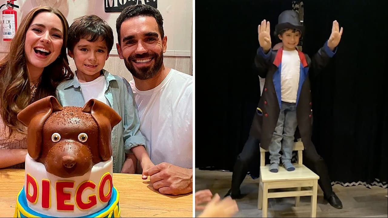 Hijo de Ariadne Díaz se viste de mago y roba miradas en su cumpleaños