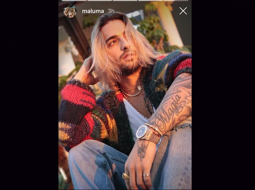 Maluma mostró en las redes su cambio de look