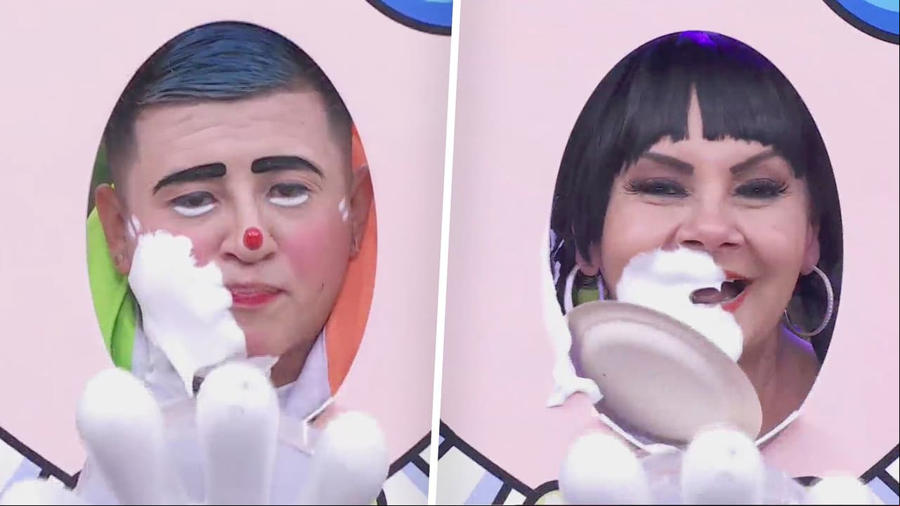 Duelo de chistes entre comediantes en 'pastelazo', ¿quiénes terminaron llenos de merengue?
