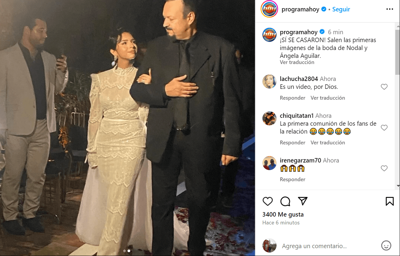 Pepe Aguilar entregó en el altar a su hija Ángela Aguilar