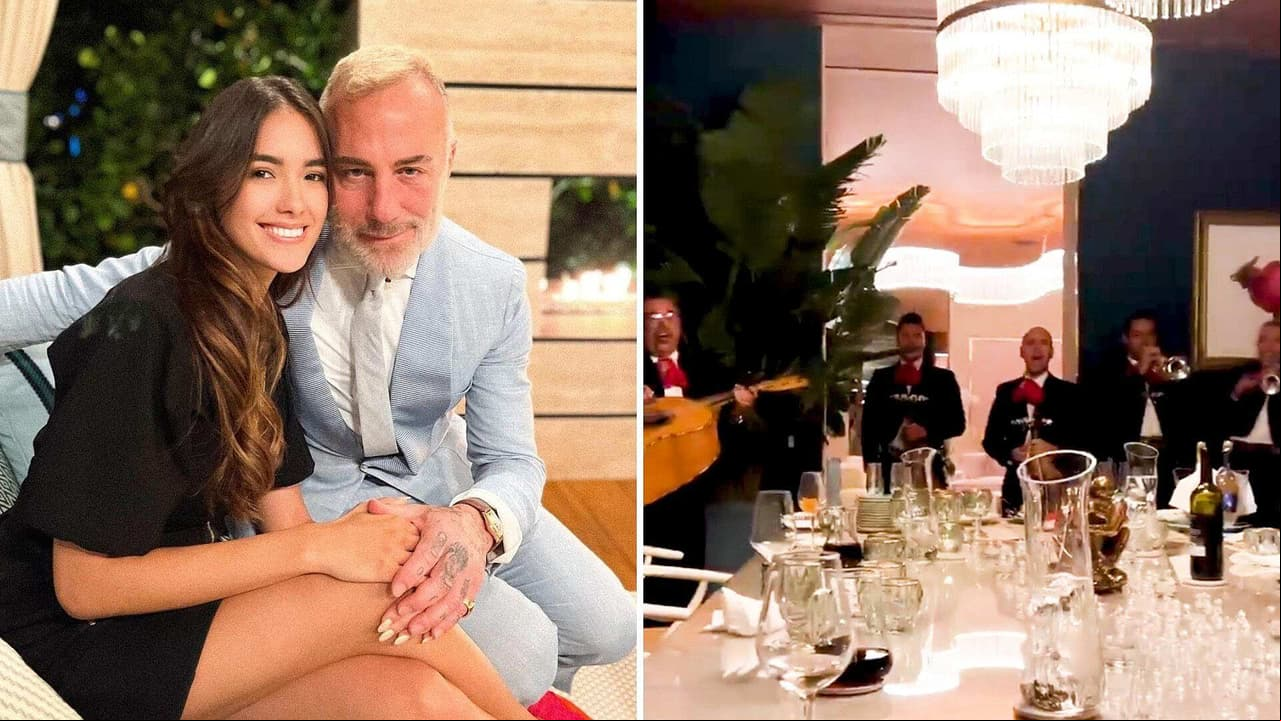 Gianluca Vacchi le lleva serenata a su novia y hasta canta en español