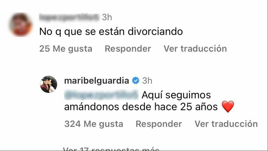 Así respondió Maribel Guardia a quien le preguntó si "si está divorciando" de su esposo ante los rumores que han surgido.
