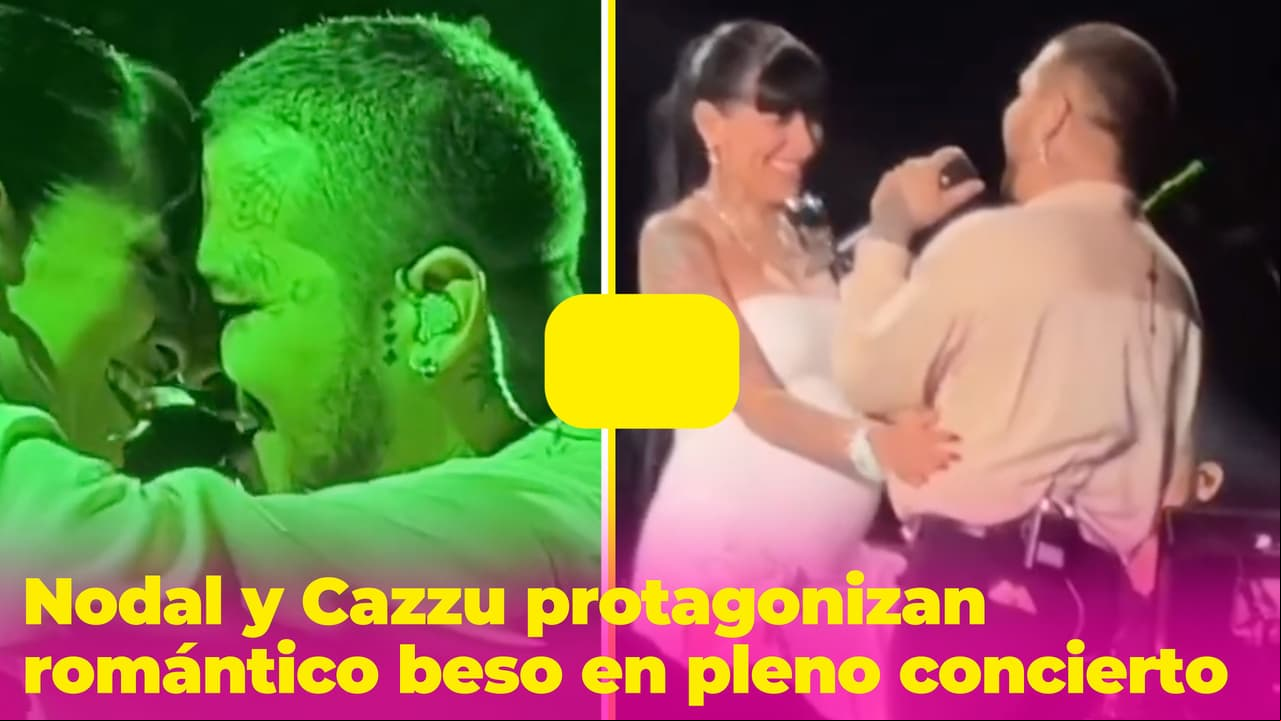 Nodal presume ante miles pancita de embarazo de Cazzu y le canta por primera vez el tema que le compuso