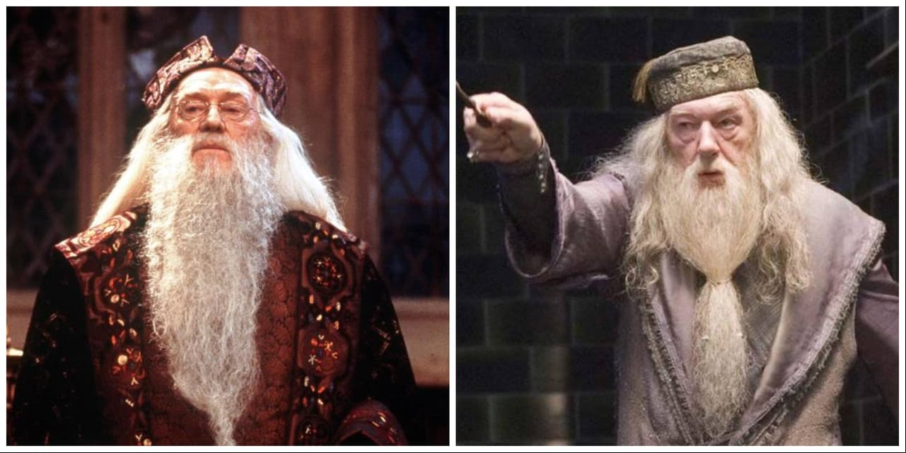 Actores que interpretaron a Dumbledore en 'Harry Potter'.
