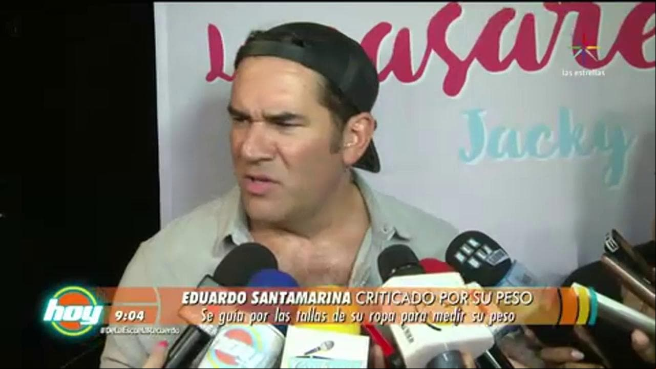 Eduardo Santamarina responde a críticas por peso