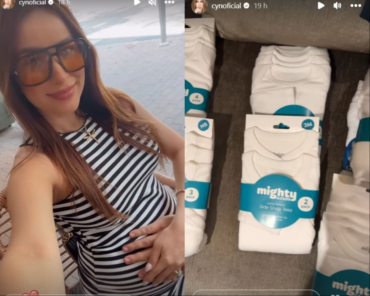 Cynthia Rodríguez y Carlos Rivera se preparan para la llegada de su bebé.