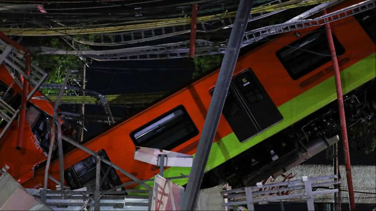 Tragedia en el Metro: Este es el momento exacto en el que colapsa tren de la Línea 12 en la CDMX