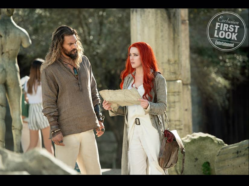 Jason Momoa y Amber Heard en 'Aquaman'