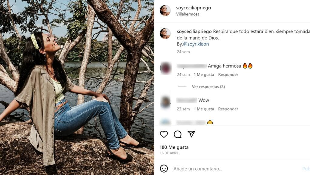 En esta publicación, fechada el pasado 16 de abril, Cecilia Priego tenía esperanzas de que "todo saldría bien".