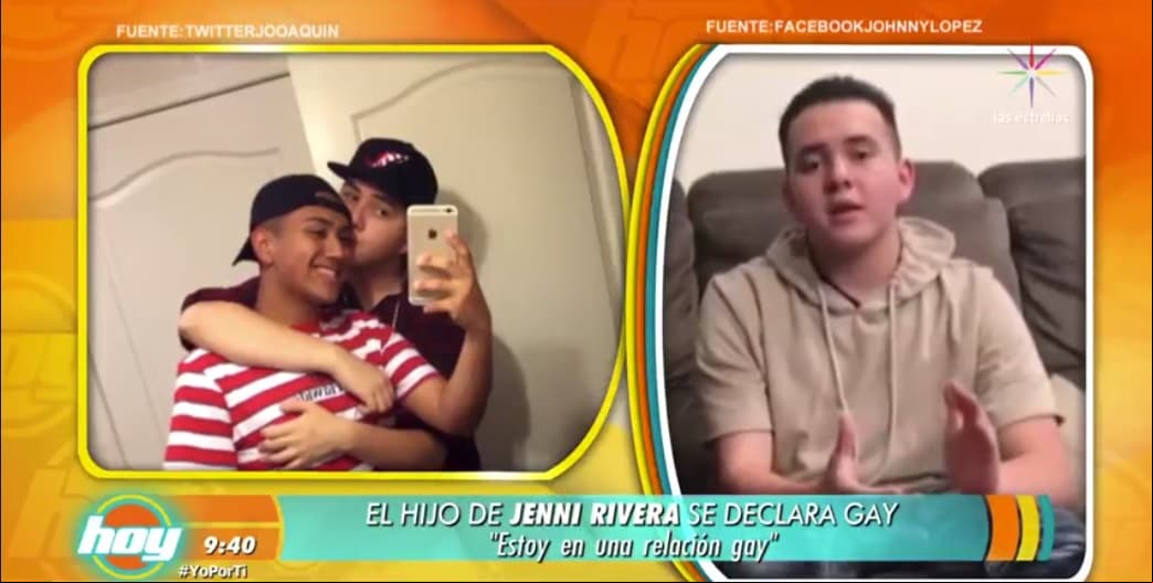 ¡Hijo de Jenni Rivera se declara gay!