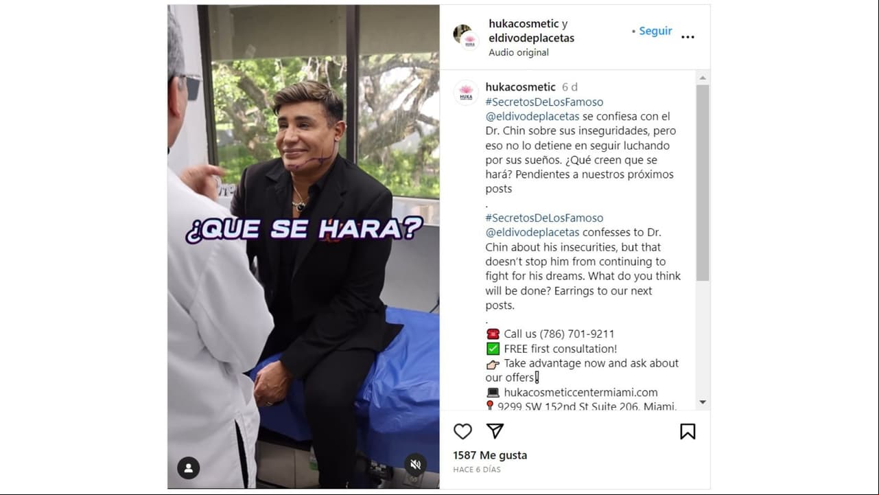 Eduardo Antonio reveló su temor ante el envejecimiento de su rostro.