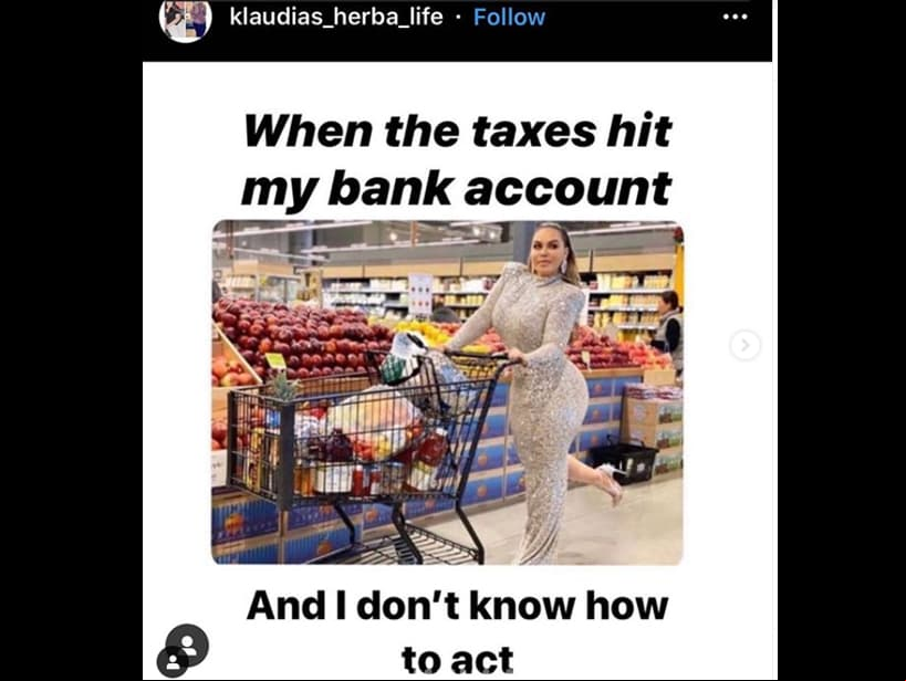 Finalmente, el meme ganador fue creado por @klaudias_herba_life con el texto ‘cuando los impuestos llegan a mi cuenta bancaria y no sé cómo actuar. “¡Felicidades y feliz Navidad! Te has ganado $500. Mándame un DM con tu Cash App info y te mando tu regalo. Fue muy difícil elegir el ganador porque hubo muchos memes que me gustaron, pero estos fueron algunos de mis favoritos (no están en orden)”, indicó.