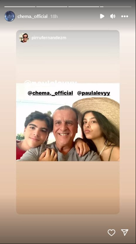 José María Fernández 'El Pirru' y sus hijos Paula y Chema'