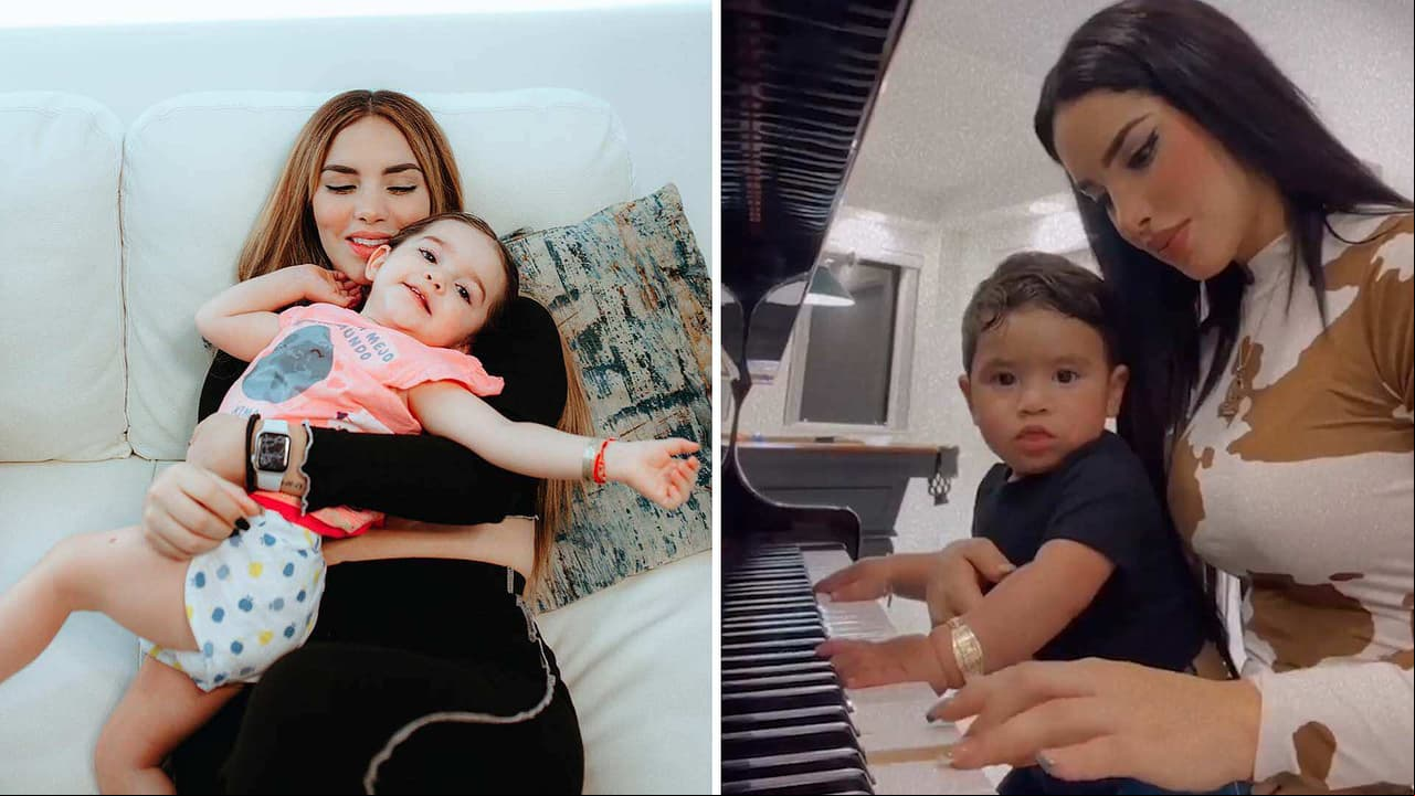 Kimberly Loaiza muestra primeras clases de piano de Juanito y Kima