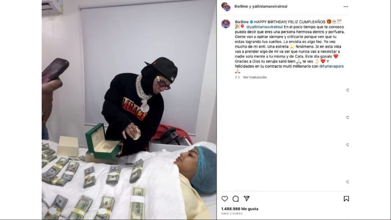 Tekashi celebró a Yailin en su pasado cumpleaños.