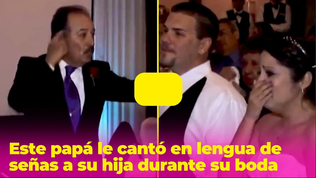 Un padre le cantó en lengua de señas a su hija durante su boda: la razón te encantará
