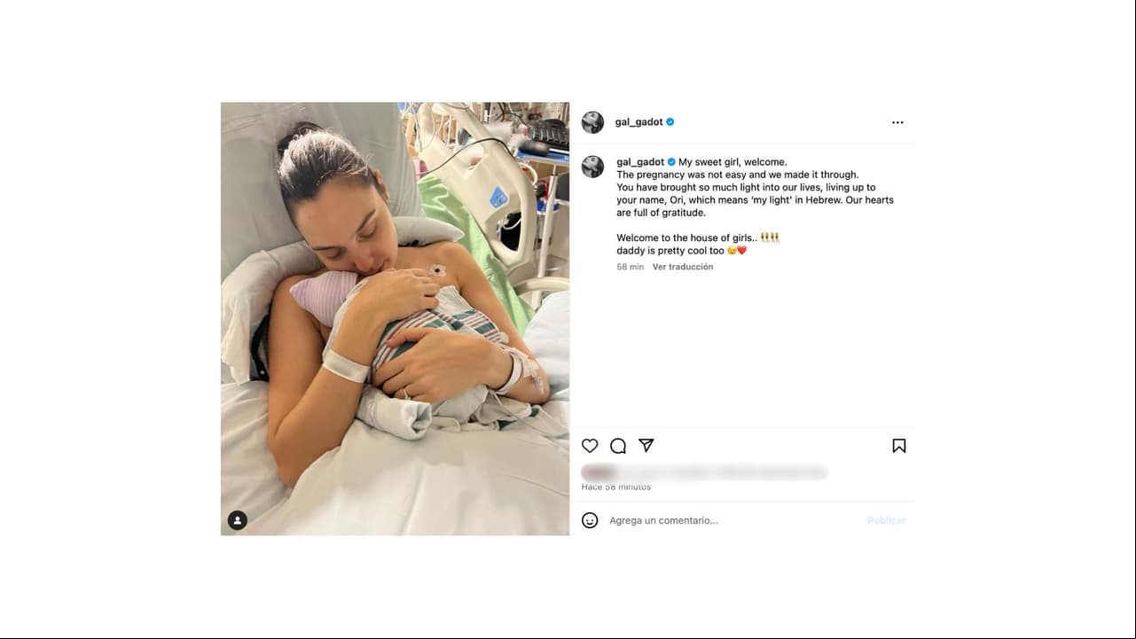 Así anunció Gal Gadot el nacimiento de su cuarta hija.