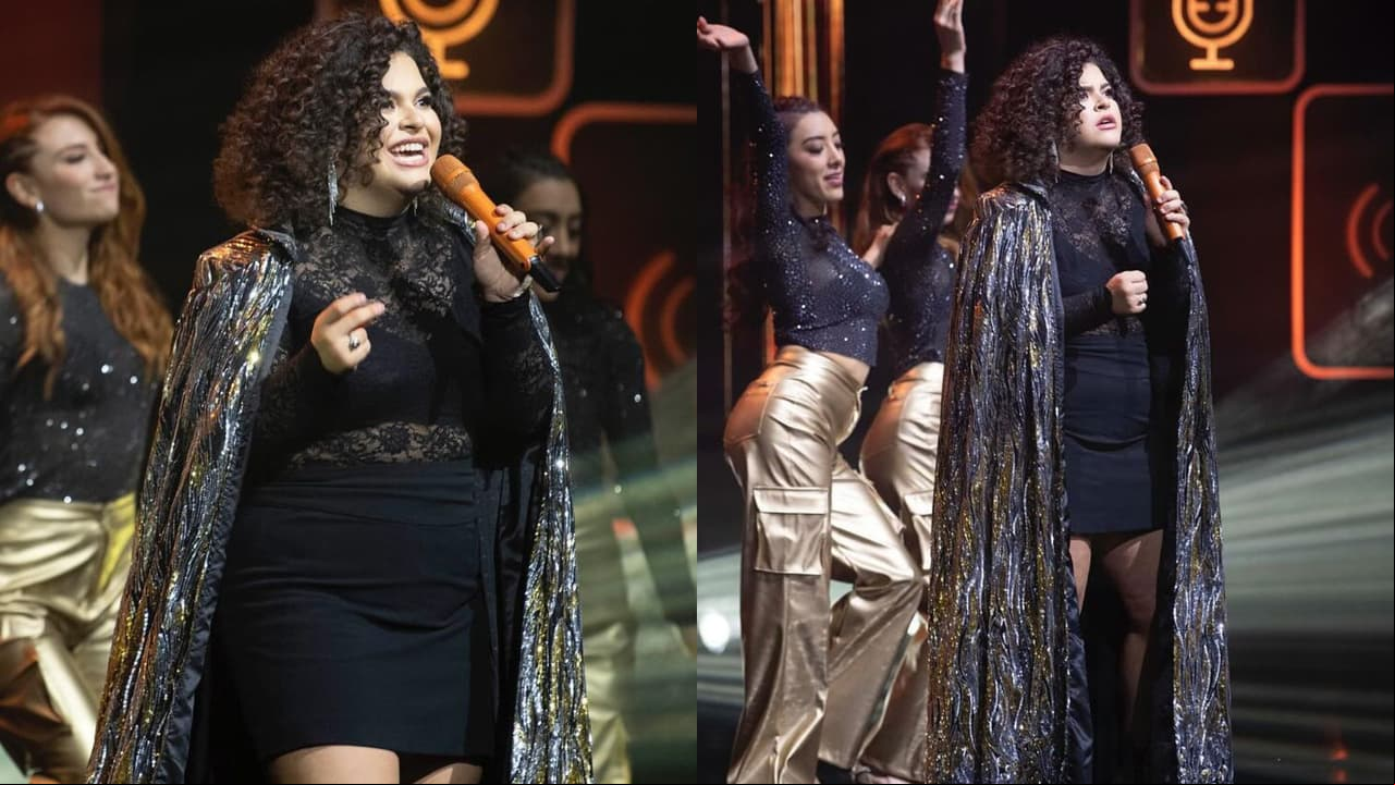 Lucero Mijares en el primer programa de Juego de Voces.