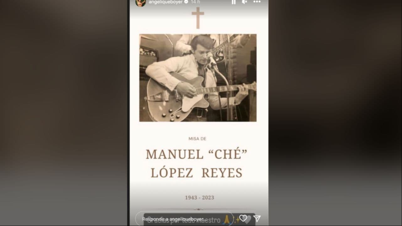 Angelique Boyer se despide de su maestro, el músico Manuel López Reyes