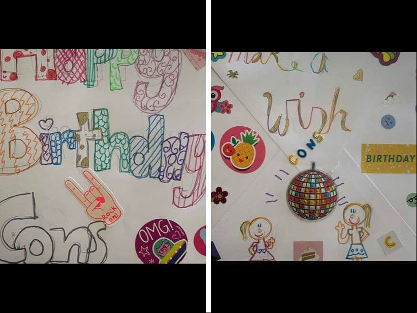 Pero eso no fue todo, la madrastra de Constanza también publicó fotos de las pequeñas tarjetas que sus hijas le hicieron a su media hermana, mismas en la que le dejaron saber cuánto la querían: "Te quiero mucho, espero que siempre estemos juntas", se lee en una de las postales.