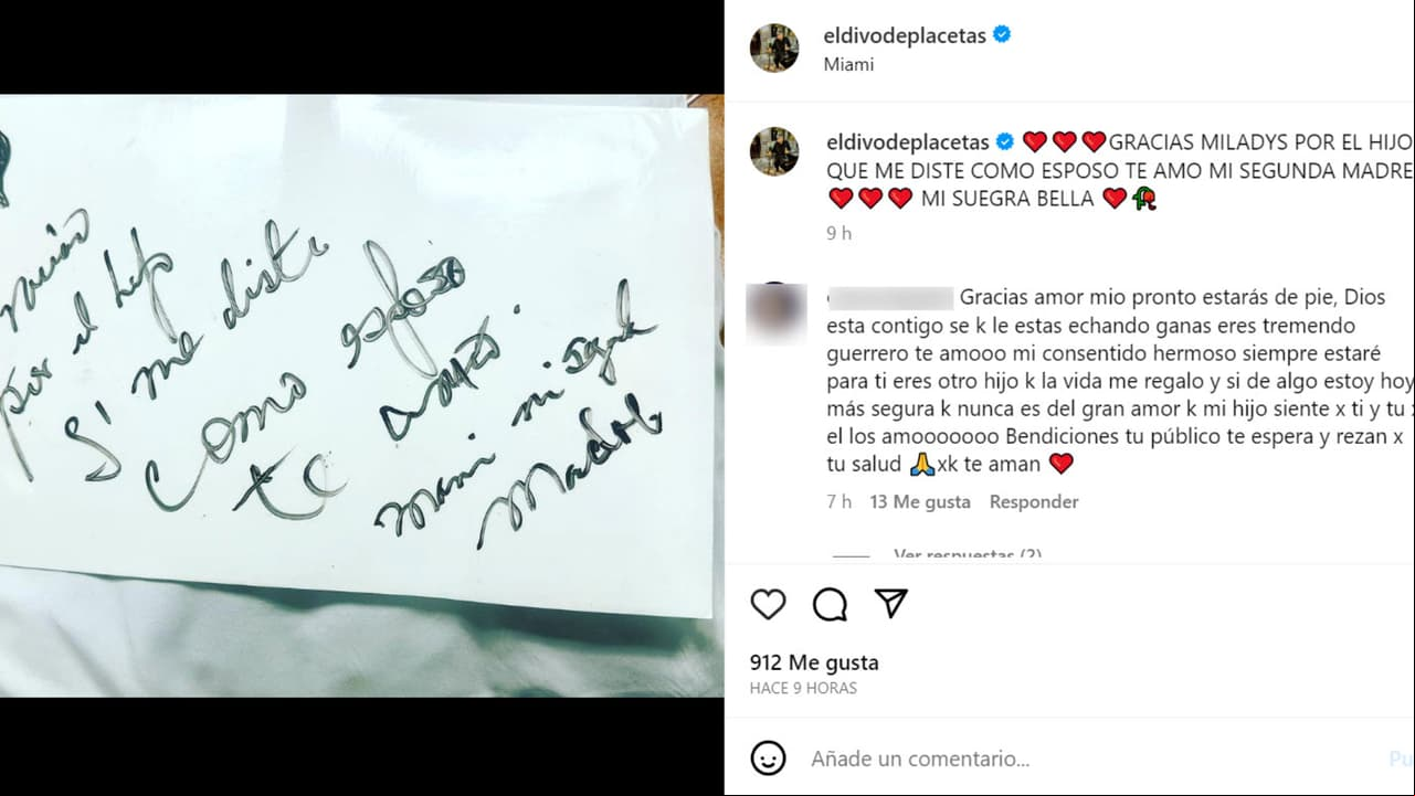 El segundo mensaje de Eduardo Antonio fue dedicado a su suegra.