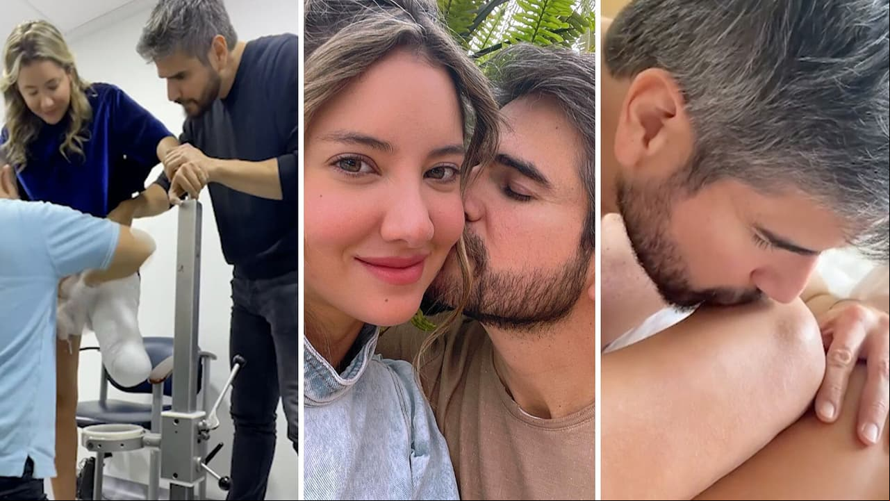 Daniel Arenas hace romántico gesto a Daniella Álvarez al curarle la pierna