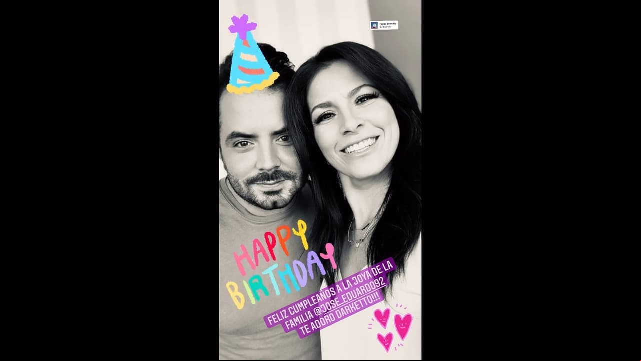 Su madrastra Alessandra Rosaldo compartió imágenes de la última visita que el actor realizó a Los Ángeles. “Feliz cumpleaños darketto. Que en la vida sigas ganando como siempre, TE AMAMOS” y “Feliz cumpleaños a la joya de la familia. José Eduardo te adoro darketto”, fueron los mensajes que le dedicó.