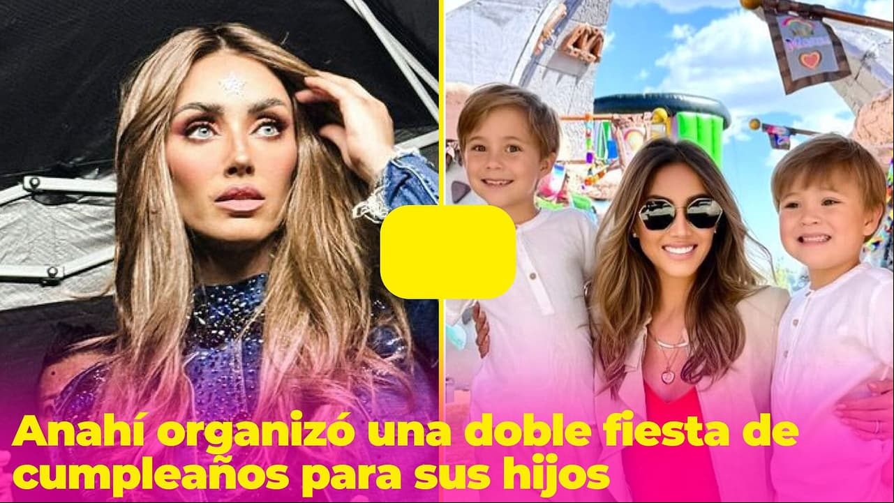 Anahí construyó un 'pueblo de fantasía' para el cumpleaños de sus hijos: no escatimó para consentirlos