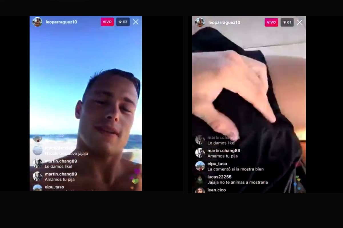 Leonel Parraguez elevó la temperatura al mostrar sus partes íntimas en la red