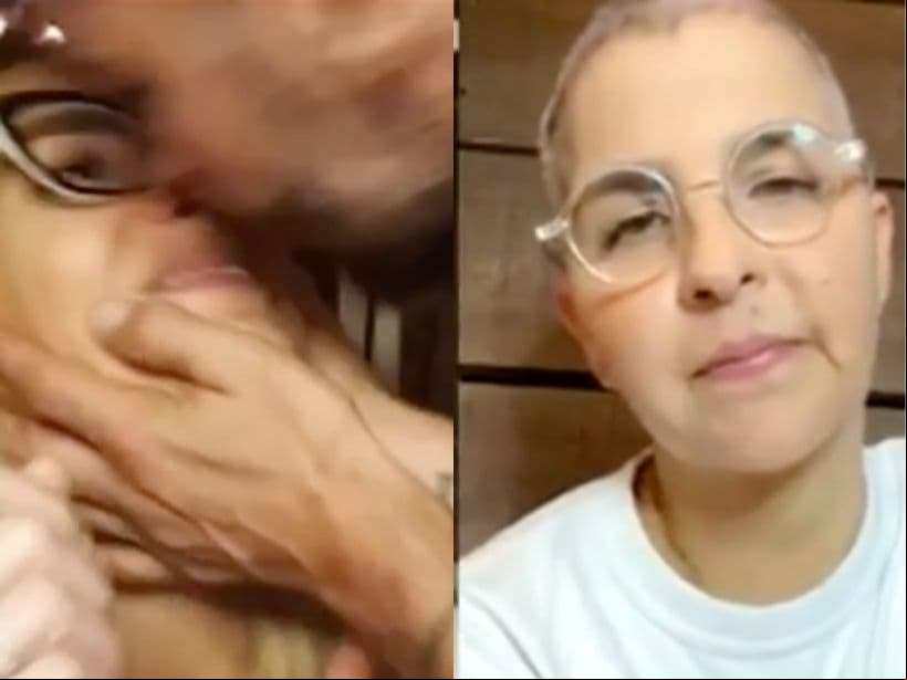 Sergio O'Farril, de Kabah, sorprende con beso en la boca a Angie Taddei en plena transmisión en vivo de Instagram.