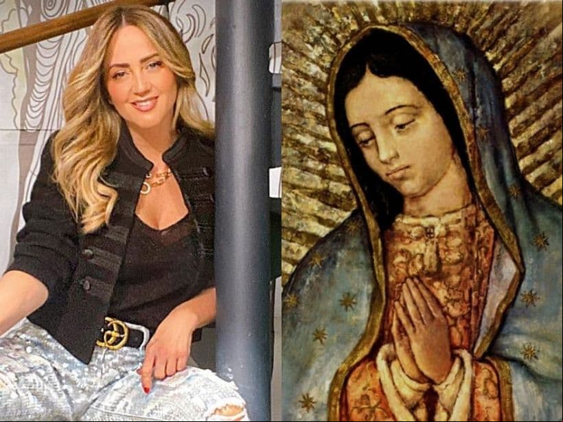 Andrea Legarreta compartió una imagen de La Virgen de Guadalupe junto a un par de emojis de corazón y plegaria.