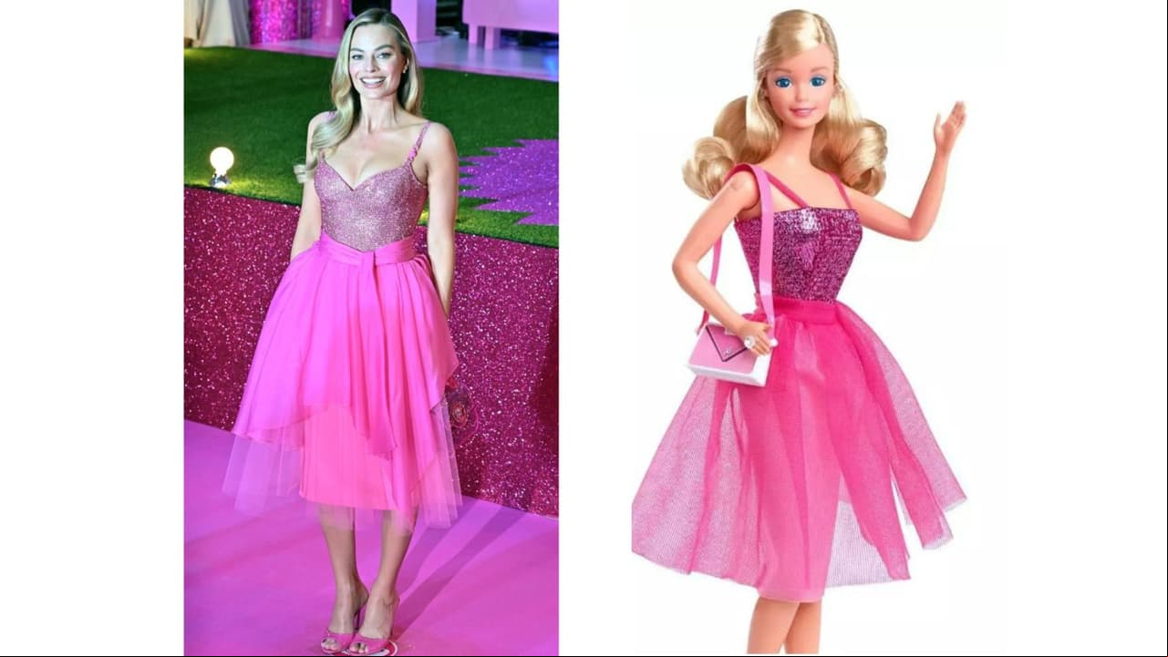 Margot Robbie se viste como la muñeca Barbie