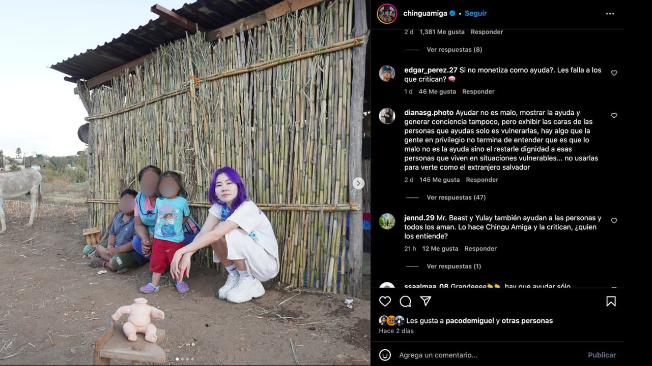 La influencer compartió en redes sociales su visita a una comunidad de Oaxaca.