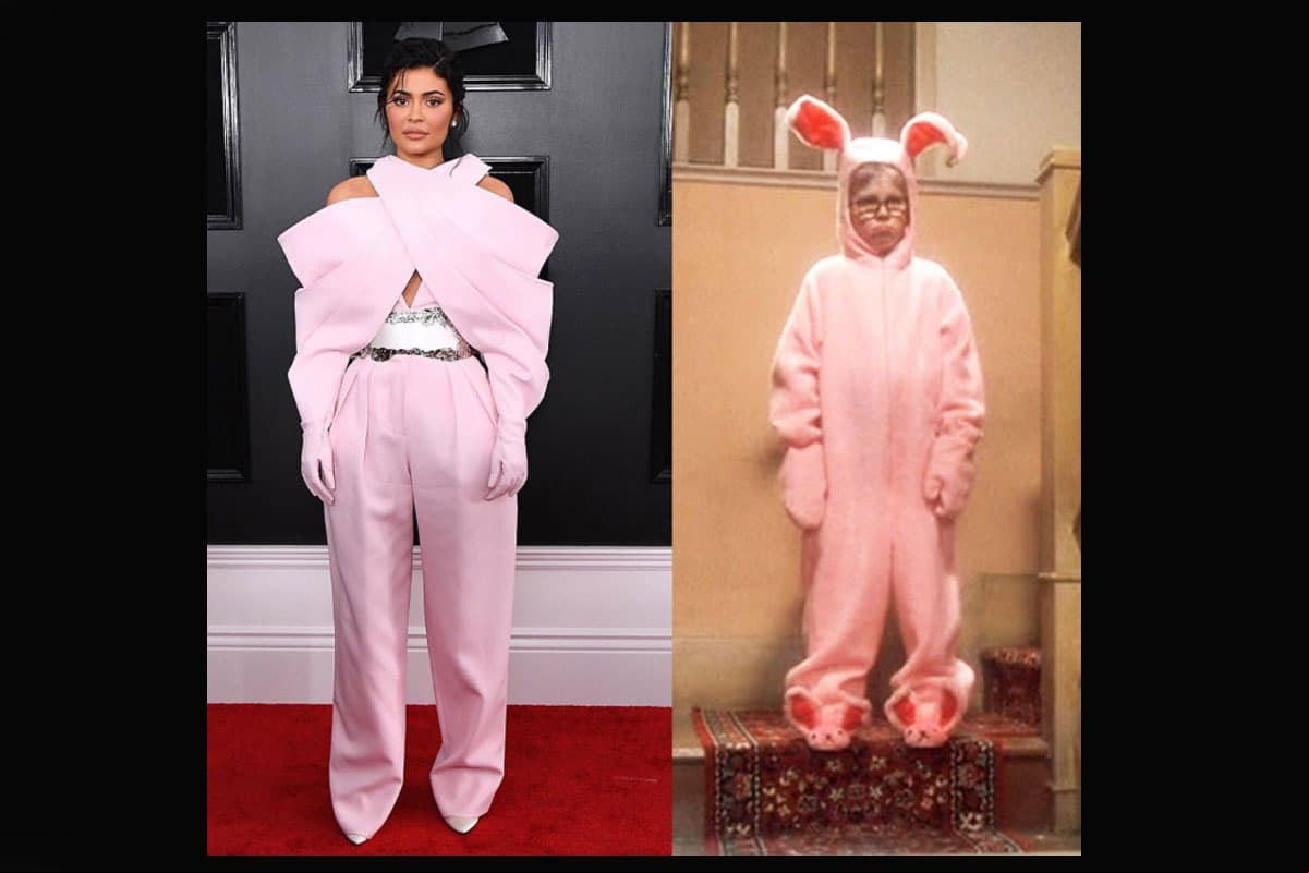 El buen gusto que siempre ha presumido la familia Kardashian no se hizo presente en el traje de Kylie Jenner, que compararon con un mameluco de conejo.
