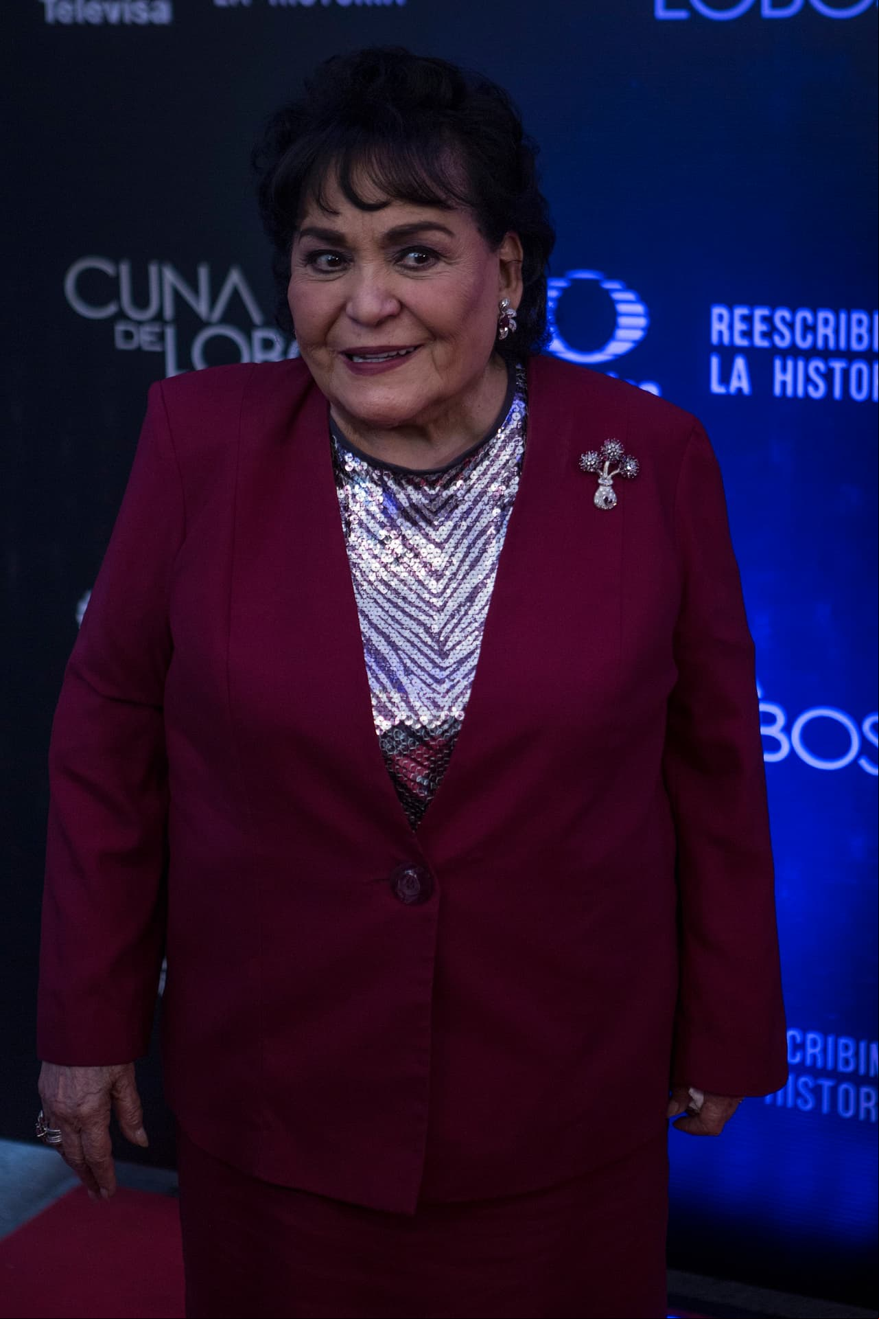 Carmen Salinas agradeció a la producción de Giselle González que volviera a utilizar como tema original de 'Cuna de Lobos', que compuso su hijo Pedro Plascencia en 1986.