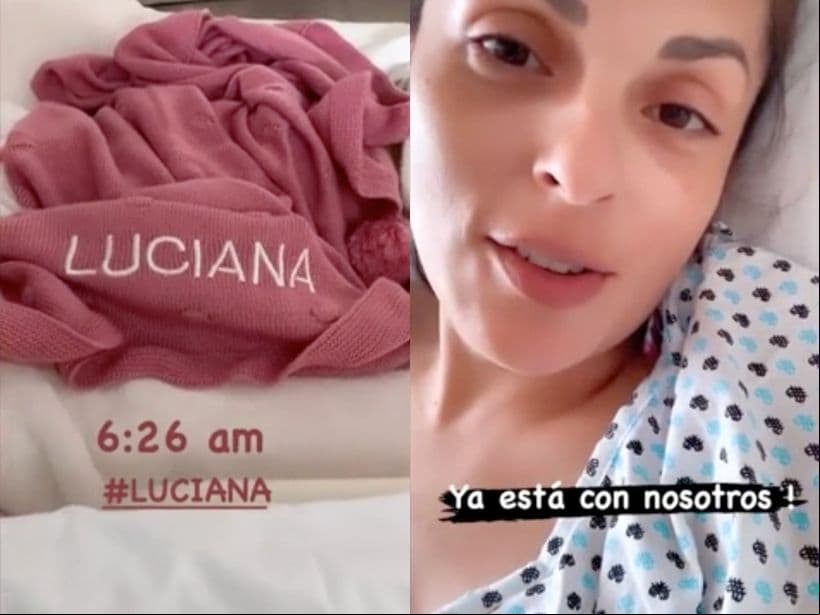 Pese a que su parto había sido programado para el 8 de octubre, Luciana llegó al mundo en las primeras horas de este 7 de octubre, hecho que compartió la comediante a través de sus redes sociales.