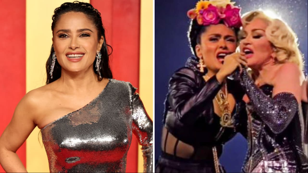 Salma Hayek se viste de Frida Kahlo para despedir a Madonna en su último concierto en México
