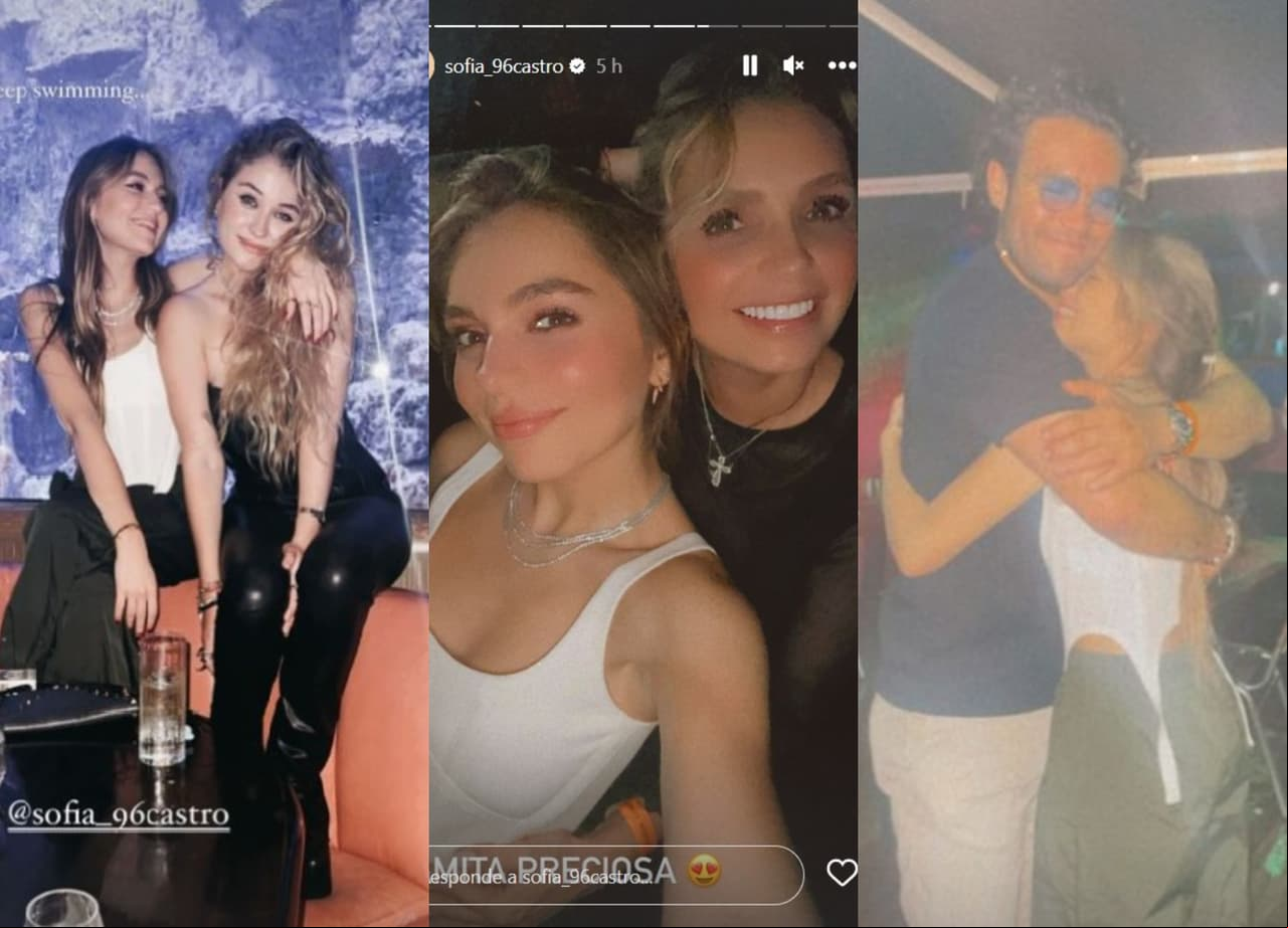 Sofía Castro salió de fiesta con su hermana Fernanda, su mamá Angélica Rivera y su pareja Pablo Bernot.