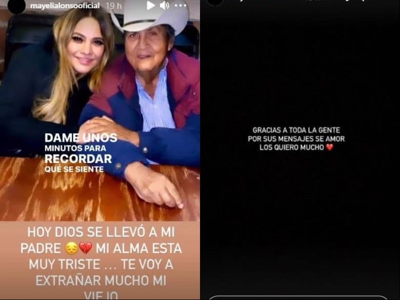 Mayeli Alonso le da el último adiós a su papá.