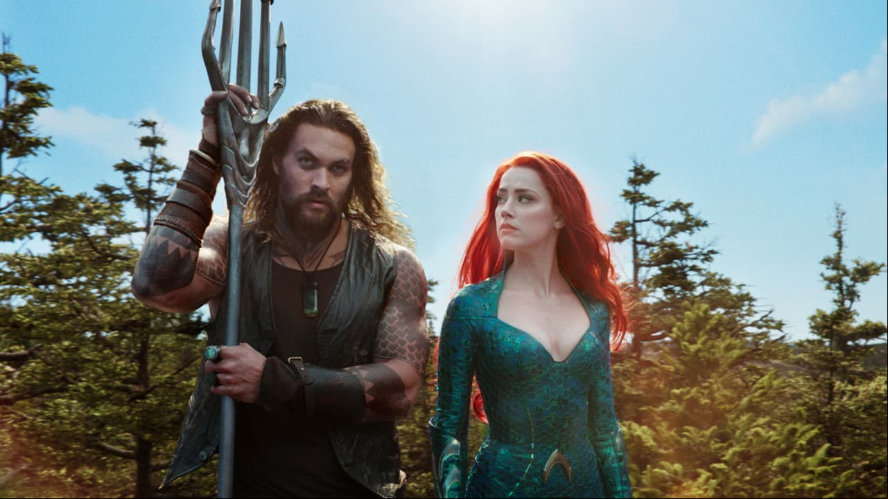 Jason Momoa y Amber Heard en 'Aquaman'