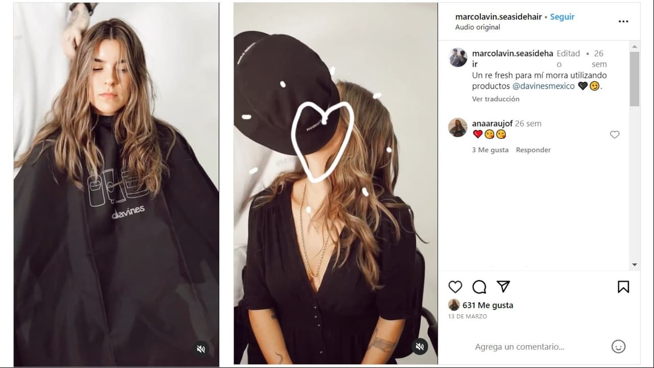 Marco Lavin besó a Ana Araujo tras realizarle un cambio de 'look'.