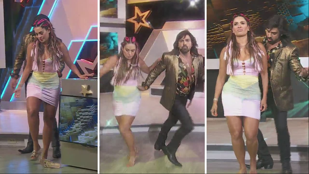 Galilea Montijo se quita los zapatos y persigna el piso con Albertano