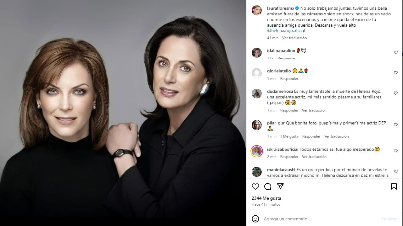 Laura Flores se despide de Helena Rojo