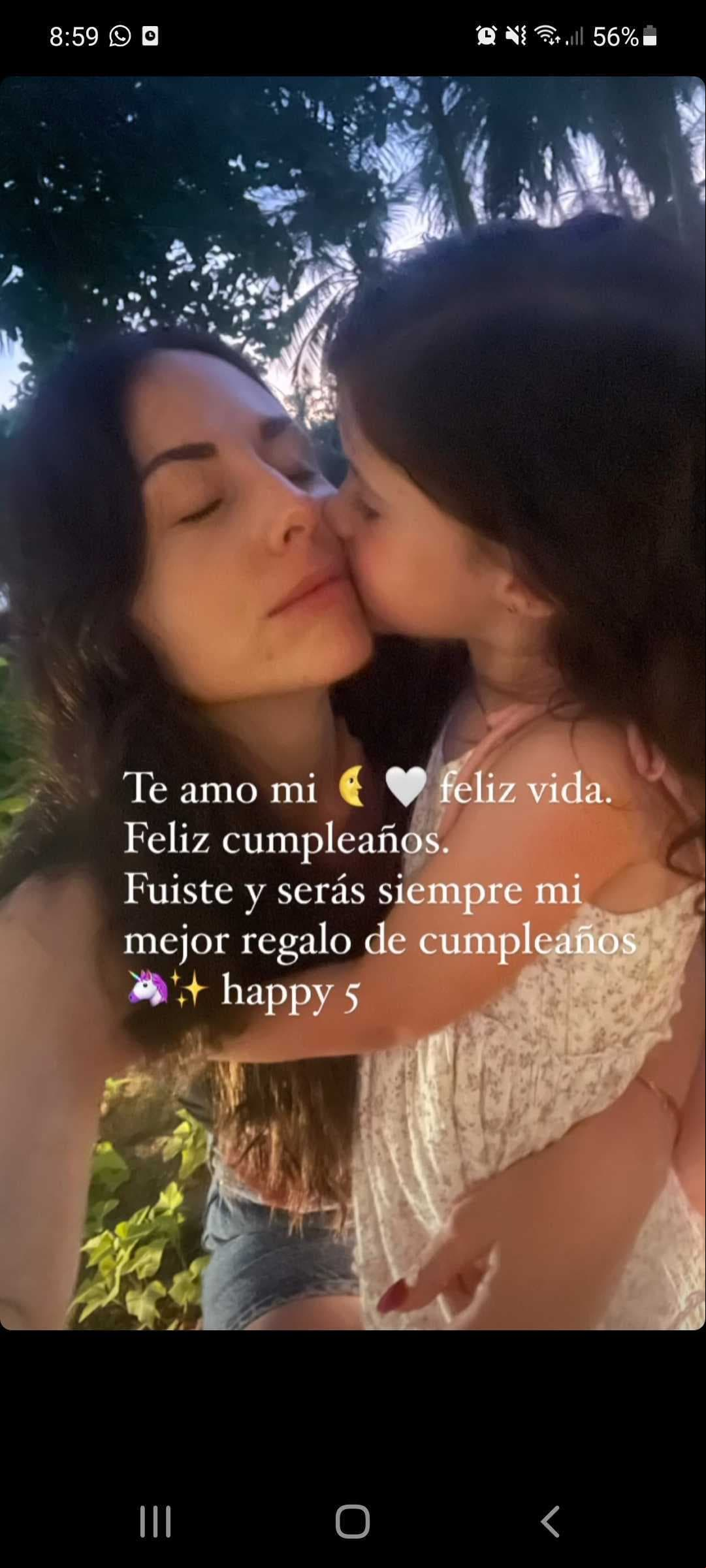 Zuria Vega mostró a su hija Lúa en una tierna foto