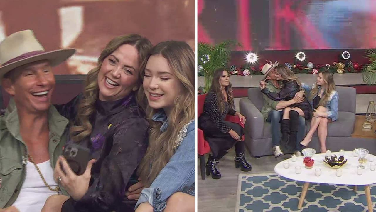 Andrea Legarreta y Erik Rubín protagonizan romántico beso en Hoy